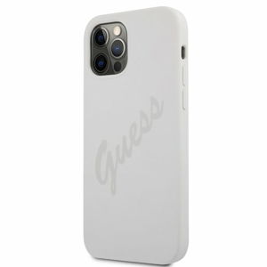 GUHCP12LLSVSCRG Guess Silicone Vintage Zadní Kryt pro iPhone 12 Pro Max 6.7 Cream
