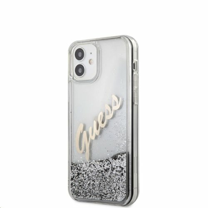 GUHCP12SGLVSSI Guess Liquid Glitter Vintage Kryt pro iPhone 12 mini 5.4 Silver