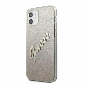 GUHCP12SPCUGLSGO Guess PC/TPU Vintage Zadní Kryt pro iPhone 12 mini 5.4 Gradient Gold