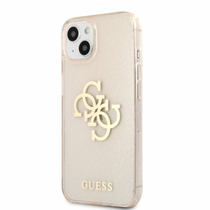 Puzdro Guess GUHCP13SPCUGL4GGO TPU Big 4G Full Glitter iPhone 13 mini - zlaté