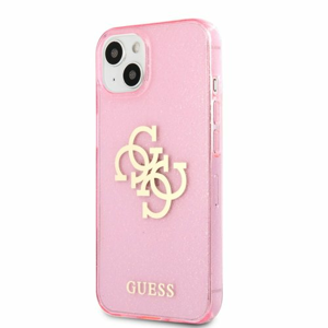 Puzdro Guess GUHCP13SPCUGL4GPI TPU Big 4G Full Glitter iPhone 13 mini - ružové