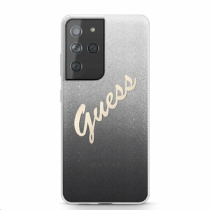 GUHCS21LPCUGLSBK Guess PC/TPU Vintage Zadní Kryt pro Samsung Galaxy S21 Ultra Gradient Black