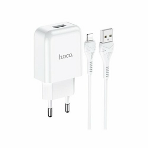 HOCO N2 Travel Charger USB Fast Charge + Lightning Cable 2AN2 Vigour White
