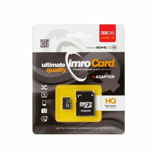 Imro pamäťová karta  microSD 32GB s adapterom HQ, class 10