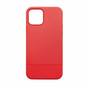 Iphone 12 Pro / Iphone 12 červené gumené puzdro Carbon Line