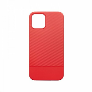 Iphone 12 Pro Max červené gumené puzdro Carbon Line