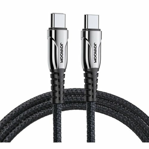Joyroom S-1230K1 USB-C/USB-C Pletený Rychlonabíjecí Kabel 1.2m Black