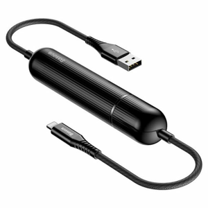 Kábel Lightning/USB 2.4A Baseus Energy 2in1 s powerbankou 2500mAh Čierny