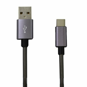 Kábel NoName USB-C 2A - sivý