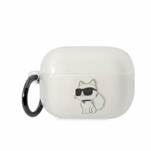 Karl Lagerfeld 3D Logo NFT Choupette TPU Pouzdro pro Airpods Pro 2 White