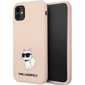 Karl Lagerfeld case for iPhone 11 KLHCN61SNCHBCP pink HC Silicone NFT Choupette