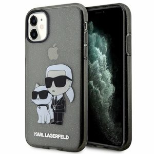 Karl Lagerfeld case for iPhone 11 / XR KLHCN61HNKCTGK black hardcase Gliter Karl&Choupette