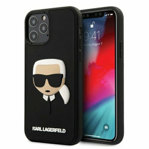 Karl Lagerfeld case for iPhone 12 / 12 Pro 6,1" KLHCP12MKH3DBK black hard case 3D Rubber Karl'