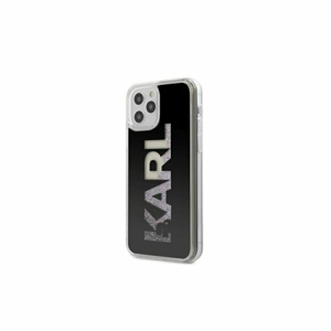 Karl Lagerfeld case for iPhone 12 Pro Max 6,7" KLHCP12LKLMLBK black hard case Karl Logo Glitte