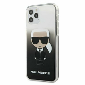Karl Lagerfeld case for iPhone 12 Pro Max 6,7" KLHCP12LTRDFKBK black hard case Gradient Iconic