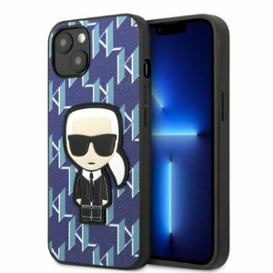 Karl Lagerfeld case for iPhone 13 KLHCP13MPMNIKBL blue hard case Monogram Iconic Karl