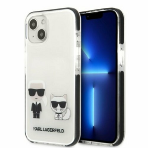 Karl Lagerfeld case for iPhone 13 Mini KLHCP13STPEKCW black hard case Iconic Karl & Choupette