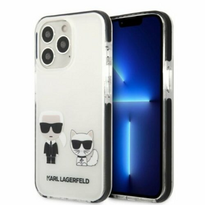 Karl Lagerfeld case for iPhone 13 Pro KLHCP13LTPEKCW black hard case Iconic Karl & Choupette