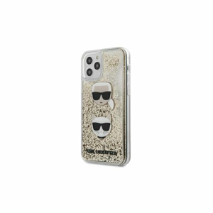 Karl Lagerfeld case for iPhone 13 Pro Max 6,7" KLHCP13XGKCD gold hard case Liquid Glitter Karl