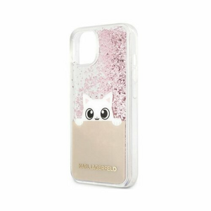 Karl Lagerfeld case for iPhone 13 Pro Max 6,7" KLHCP13XPABGNU pink hardcase PEEK A BOO Liquid