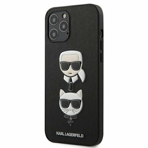Karl Lagerfeld case for iPhone 13 Pro Max 6,7" KLHCP13XSAKICKCBK black hard case Saffiano Karl