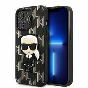 Karl Lagerfeld case for iPhone 13 Pro Max KLHCP13XPMNIKBK black hard case Monogram Iconic Karl