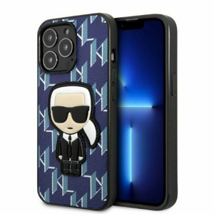 Karl Lagerfeld case for iPhone 13 Pro Max KLHCP13XPMNIKBL blue hard case Monogram Iconic Karl