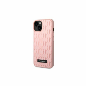 Karl Lagerfeld case for iPhone 14 6,1" KLHCP14SRUPKLPP pink + 3D Rubber case with Monogram Pat