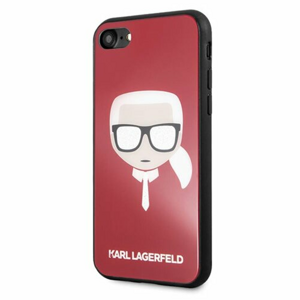 Karl Lagerfeld case for iPhone 7 / 8 KLHCI8DLHRE red hard case Iconic Iconic Glitter Karl's Head