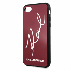 Karl Lagerfeld case for iPhone 7 / 8 KLHCI8DLKSRE Signature Glitter, červené