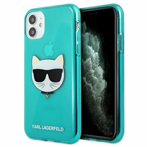 Karl Lagerfeld for iPhone 13 Pro / 13 6,1'' KLHCP13LCHTRB blue hard case Glitter Choupette Fluo