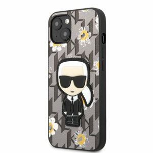 Puzdro Karl Lagerfeld Ikonik Flower iPhone 13 - šedé