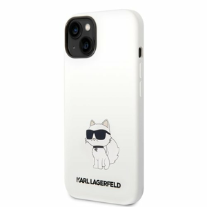 Karl Lagerfeld Liquid Silicone Choupette NFT Zadní Kryt pro iPhone 14 White