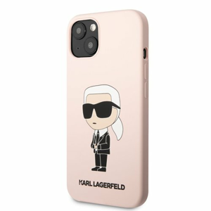Puzdro Karl Lagerfeld Liquid Silicone Ikonik NFT iPhone 13 - ružové