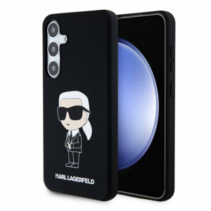 Karl Lagerfeld Liquid Silicone Ikonik NFT Zadní Kryt pro Samsung Galaxy S24 Black