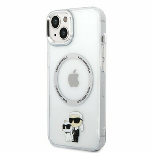 Karl Lagerfeld MagSafe Kompatibilní Kryt IML Karl and Choupette NFT pro iPhone 13 Transparent