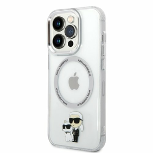 Puzdro Karl Lagerfeld MagSafe IML Puzdro Karl and Choupette NFT iPhone 14 Pro - transparentné