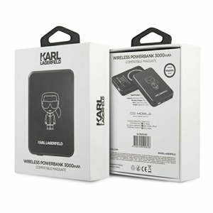 Karl Lagerfeld Outline Magnetic Powerbank 3000mAh Black