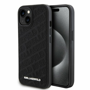 Karl Lagerfeld PU Quilted Pattern Zadní Kryt pro iPhone 15 Black
