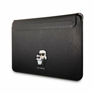 Karl Lagerfeld Saffiano Karl and Choupette NFT Computer Sleeve 13/14" Black