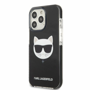 Puzdro Karl Lagerfeld TPE Choupette Head iPhone 13 Pro - čierne