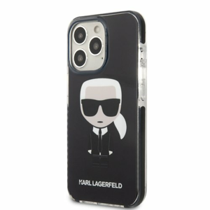 Puzdro Karl Lagerfeld TPE Full Body Ikonik iPhone 13 Pro - čierne