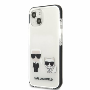Karl Lagerfeld TPE Karl and Choupette Kryt pro iPhone 13 mini White