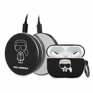 KLBPPBOAPK Karl Lagerfeld Bundle Iconic Pouzdro pro Airpods Pro + Power Bank