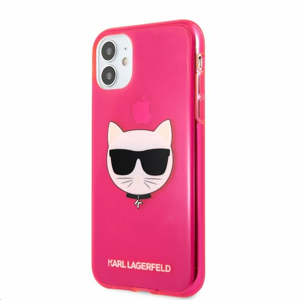 KLHCN61CHTRP Karl Lagerfeld TPU Choupette Head Kryt pro iPhone 11 Fluo Pink