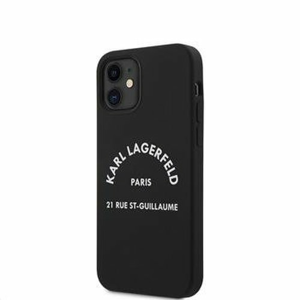 KLHCP12SSLSGRBK Karl Lagerfeld Rue St Guillaume Silikonový Kryt pro iPhone 12 mini 5.4 Black