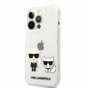 KLHCP13LCKTR Karl Lagerfeld PC/TPU Ikonik Kryt pro iPhone 13 Pro Transparent