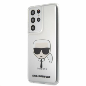 KLHCS21LKTR Karl Lagerfeld PC/TPU Head Kryt pro Samsung Galaxy S21 Ultra Transparent