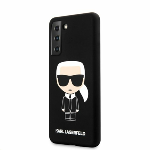 KLHCS21MSLFKBK Karl Lagerfeld Iconic Full Body Silikonový Kryt pro Samsung Galaxy S21+ Black