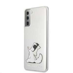 KLHCS21SCFNRC Karl Lagerfeld PC/TPU Choupette Eats Kryt pro Samsung Galaxy S21 Transparent